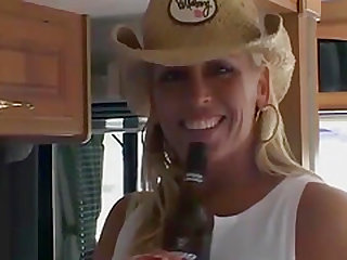 Hot blonde Milf picked up for her first bangvan fuck party orgy