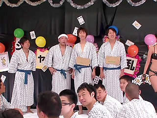 Nanami Hirose enjoys being a part of a kinky group sex game