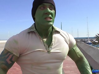 The Hulk takes home a horny girl and fucks her furiously