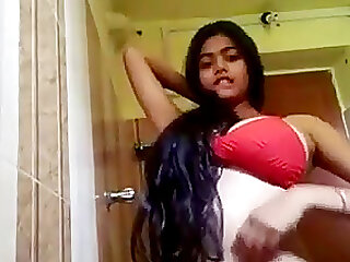 Indian Slut showing huge titties on webcam and gets ready