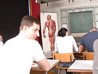 nasty teacher wants to get fucked in the classroom with horny student
